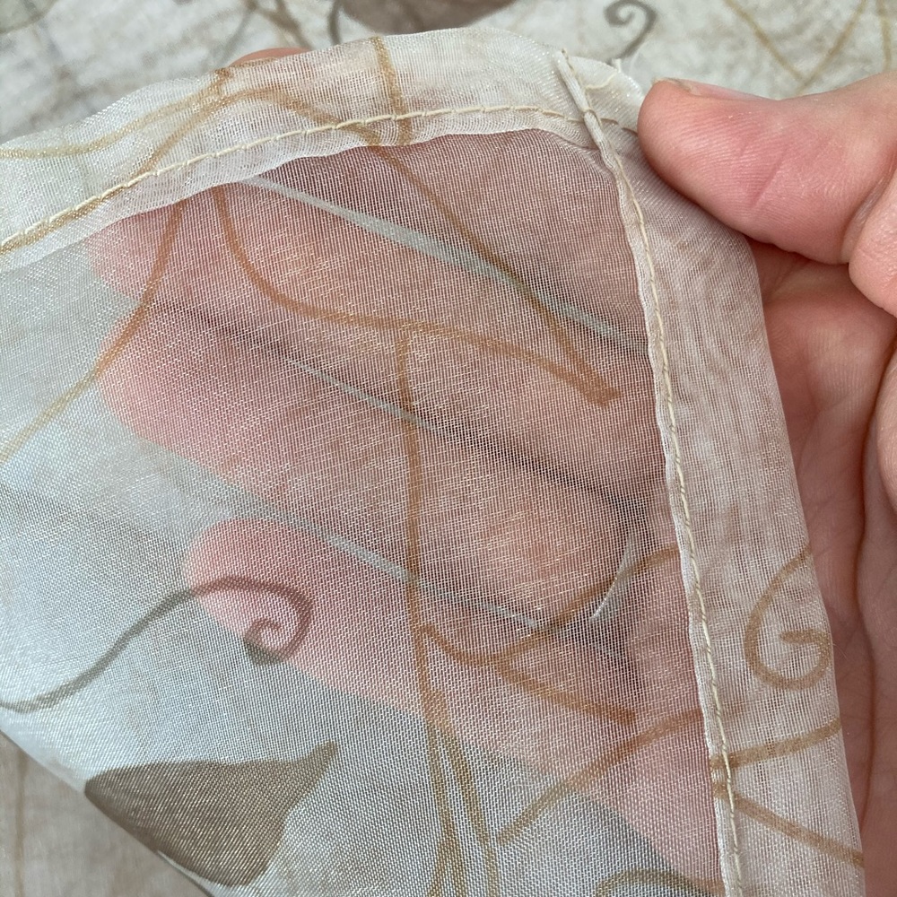 Window sheers leaf print - Picture 4 of 4